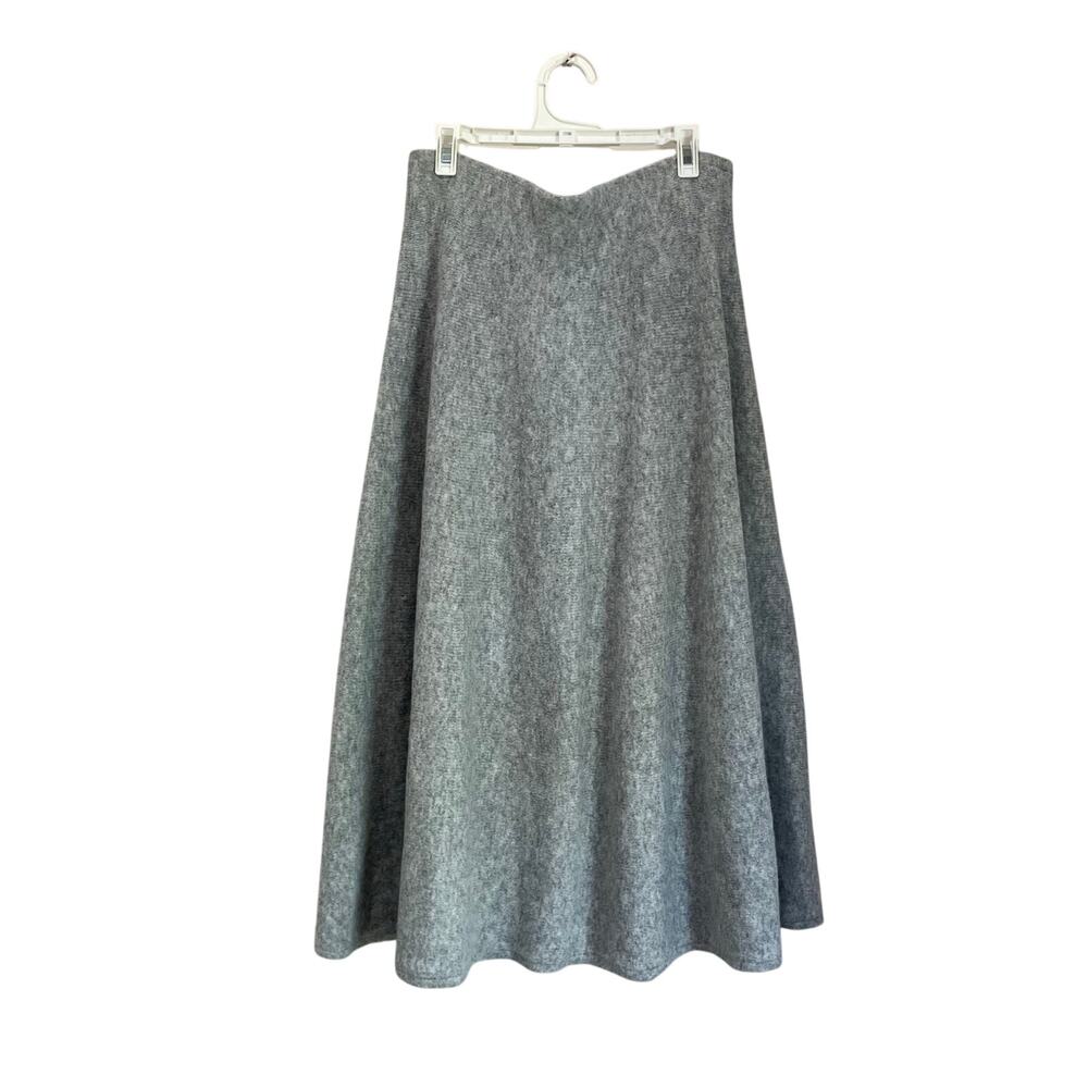Uniqlo Grey Midi A-Line Skirt